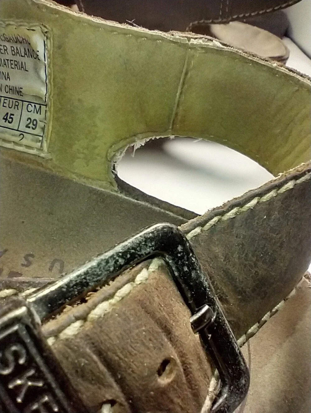 Vintage Skechers Y2K Brown Leather Fisherman Jammers Chunky Sandals Men's sz 11.
